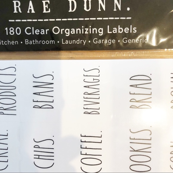 NEW Rae Dunn Clear ORGANIZING LABELS - NIP - Picture 3 of 6